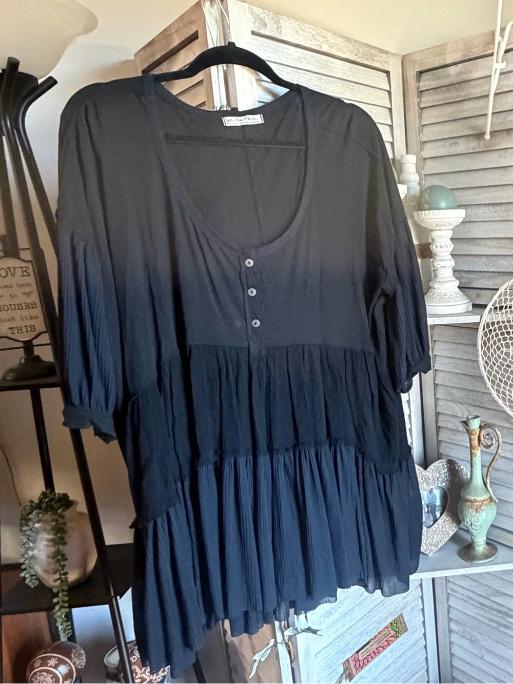 We The Free black top with woven label